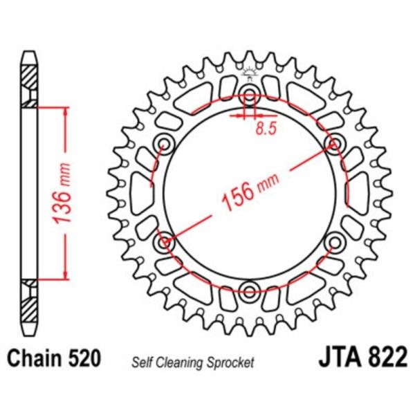 JT SPROCKETS JTスプロケット アルミ製超軽量セルフクリーニング式リアスプロケット 82...