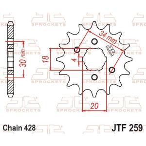 JT SPROCKETS JTスプロケット スチール製フロントスプロケット