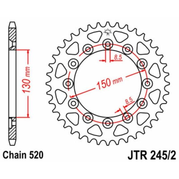JT SPROCKETS JTスプロケット スチール製リアスプロケット スタンダード 245/2-5...