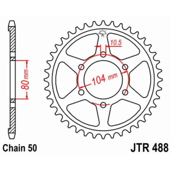 JT SPROCKETS JTスプロケット スチール製リアスプロケット スタンダード 488-530...