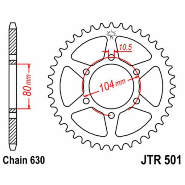 JT SPROCKETS JTスプロケット スチール製リアスプロケット スタンダード 501-630...