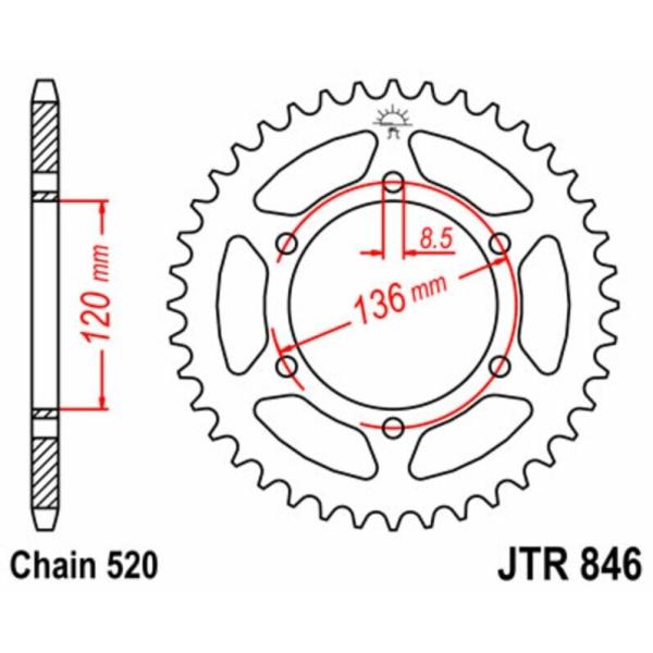 JT SPROCKETS JTスプロケット スチール製リアスプロケット スタンダード 846 - 5...