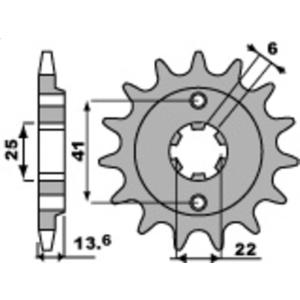 PBR ピービーアール スチール製スタンダードフロントスプロケット XL 600 V TRANSAL...