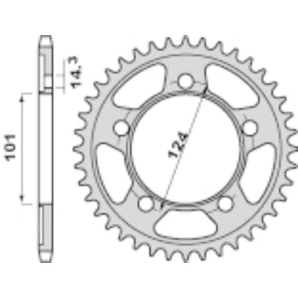 PBR ピービーアール スチール製スタンダードリヤスプロケット 1190 RC8 R 950 SUP...