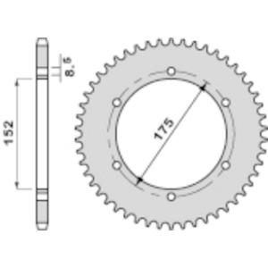 PBR PBR:ピービーアール スチール製スタンダードリヤスプロケット DT 125 R DT 12...