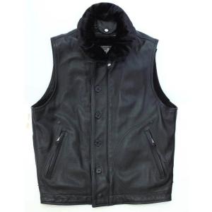 カドヤ（KADOYA） 【LEATHER RIDERS VEST】 レザーライダースベスト