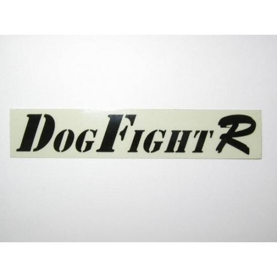 DOGFIGHT RACING ドッグファイトレーシング ステッカー カラー：透明地に黒字