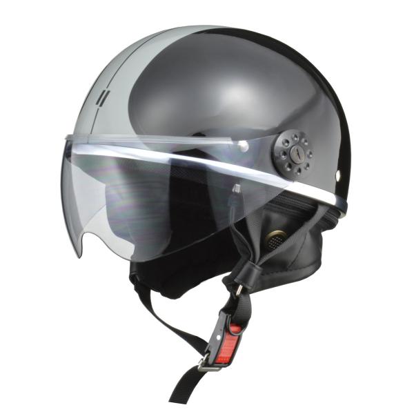 LEAD工業 リード工業 O-ONE(オーワン) シールド付ハーフヘルメット 半帽タイプヘルメット ...