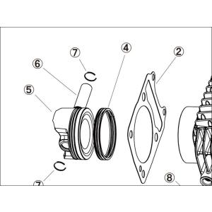 ENDURANCE エンデュランス 4.ピストンリングセット (Φ61) [GROM ボアップキット...