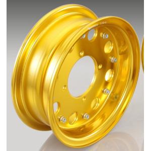 キタコアルミホイールゴールド2.5j_8インチ KITACO キタコ 8インチ アルミホイールSET 2.50SET・ゴールド