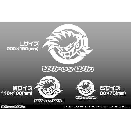 WirusWin ウイルズウィン オリジナルカッティングステッカー【Cタイプ】 カラー：ホワイト /...