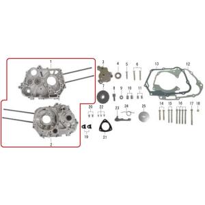 SP武川 SPタケガワ 【補修部品】クランクケースASSY.L／Rセット 124SCUT用 スカット...