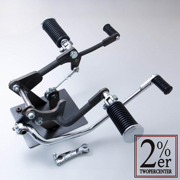 2%er ツーパーセンター ミッドハイステップキット 仕上げ：パーカライズ SR500 SR400 ...