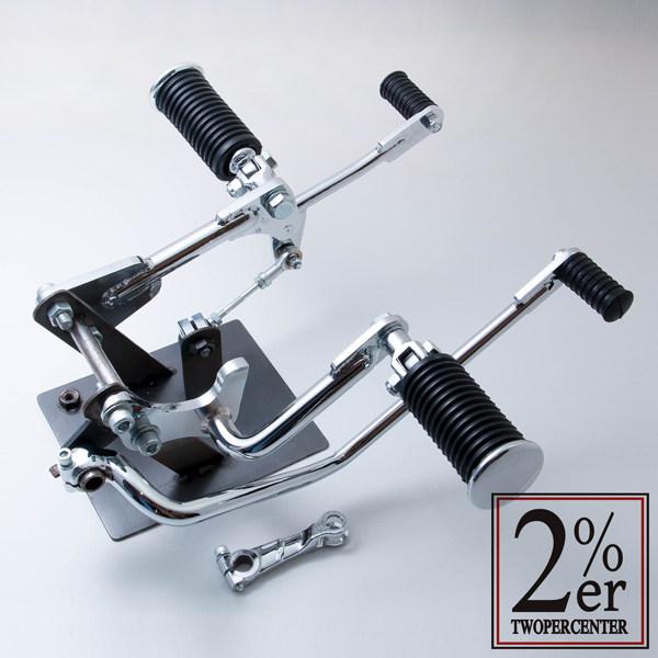 2%er ツーパーセンター ミッドハイステップキット 仕上げ：クロームメッキ SR500 SR400...