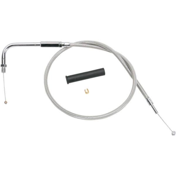Drag Specialties ドラッグスペシャリティーズ スロットルケーブル ステンレス 24”...