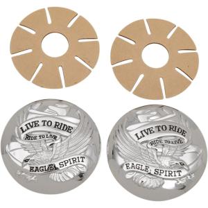 Drag Specialties ドラッグスペシャリティーズ Live to Ride Gas Cap Covers［DS-390126］｜webike