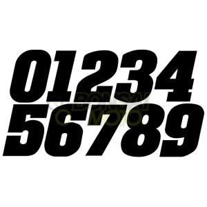 BONSAI MOTO ボンサイモト ゼッケンステッカー 中サイズ 数字：4 / カラー：ブラック ...