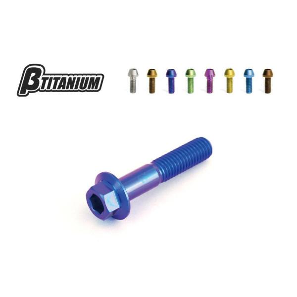 βTITANIUM ベータチタニウム リアキャリパー マウントチタンボルトキット カラー：アイスブル...