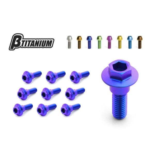 βTITANIUM ベータチタニウム フロントブレーキ ディスクローター チタンボルトキット カラー...