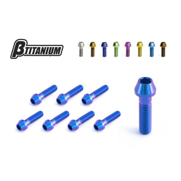 βTITANIUM ベータチタニウム エキゾースト 取付チタンボルト シルバー タイプ：テーパーキャ...