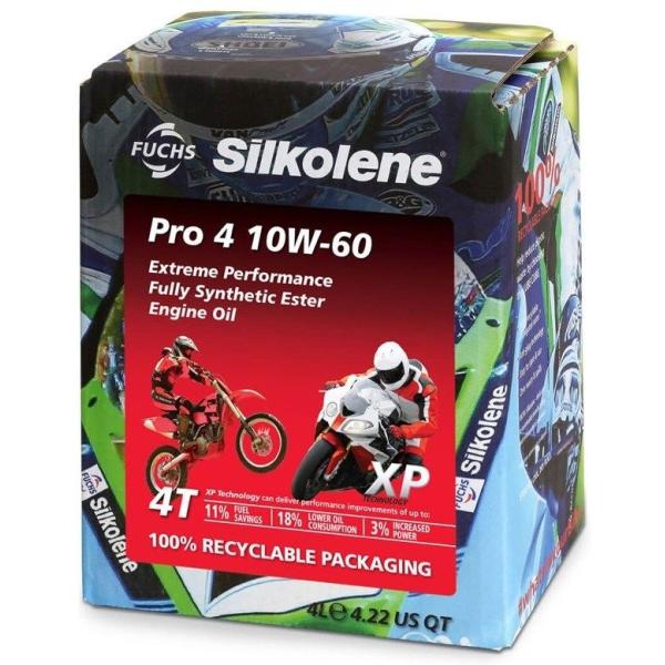 SILKOLENE シルコリン Pro 4 XP【10W-60】【4サイクルオイル】 容量：4L 4...