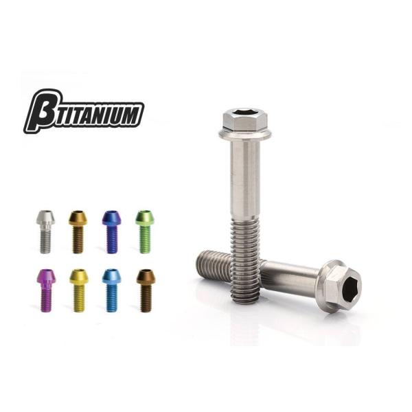 βTITANIUM ベータチタニウム コンパクトフランジ六角チタンボルト M10 ブラウンゴールド ...
