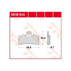 TRW:ティーアールダブル TRW BRAKE-PADS ORGANIC [MCB843]