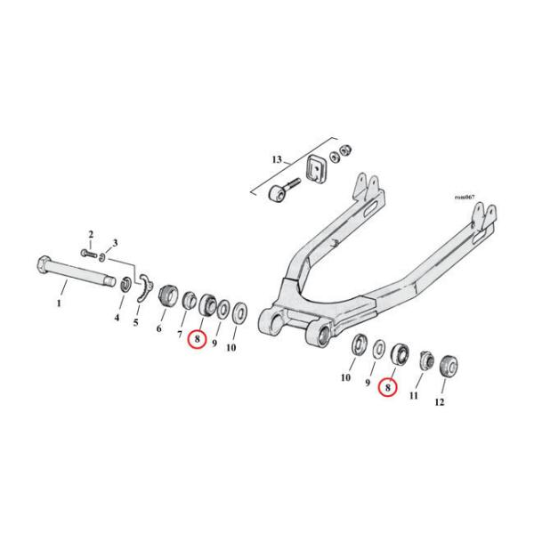 MCS エムシーエス スイングアームベアリング 左／右【BEARING SWINGARM L／R】 ...