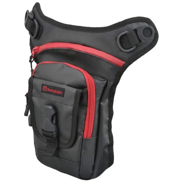 HenlyBegins ヘンリービギンズ ホルスターバッグ ファスナーカラー：レッド レッグバッグ・...