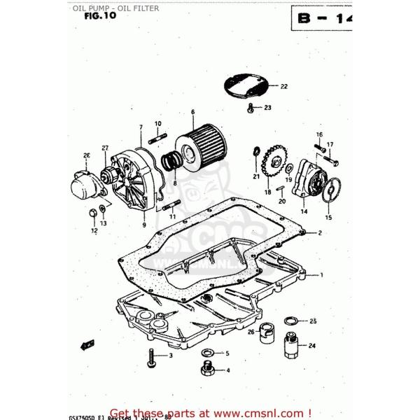 CMS シーエムエス (11511-45401) PAN，OIL GS750A 1983 (D) U...