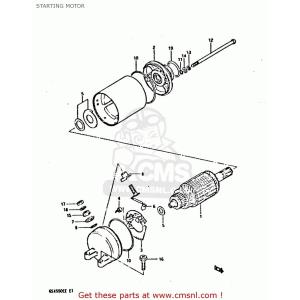 CMS CMS:シーエムエス (31100-30B00-H17) MOTOR ASSEMBLY，STARTING GS550E 1983 (D) USA (E03) GS550ES 1983 (D) USA (E03) GS550L 1983 (D) USA (E03)｜webike