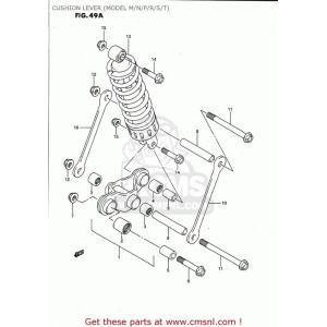 CMS シーエムエス (62601-01821) LEVER SET，REAR CUSHION GS...