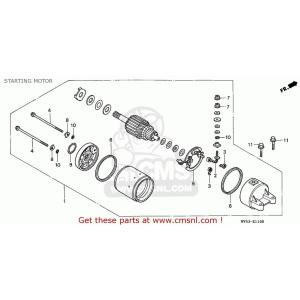 CMS シーエムエス (31200-MY5-013) MOTOR ASSY STARTE CB500 1994 (R) / KPH AUSTRIA ENGLAND MPH FRANCE GERMANY 27P 50P ITALY SPAIN SWITZERLAND 電装系