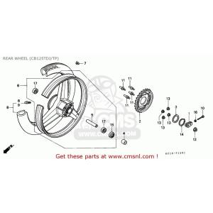 CMS シーエムエス (42650-KC1-731) WHEEL SET，RR. CB125T SU...