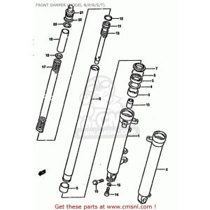 CMS シーエムエス (51140-01D00-13L) TUBE，OUTER，LEFT SUZUK...