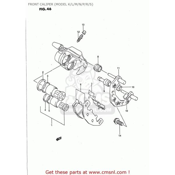 CMS シーエムエス (59100-01D02) CALIPER ASSEMBLY，FRONT，RI...