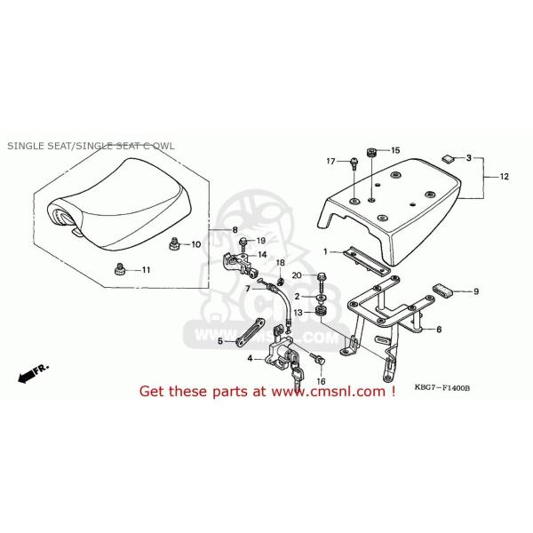 CMS CMS:シーエムエス SEAT ASSY.，SINGLE CB250P 1996 (T) C...