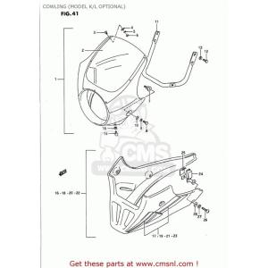 CMS シーエムエス (94402-01D60-33J) COVER SET，UPPER COWLING GS500E 1989 (K) USA (E03) 1990 (L) 1991 (M) 1992 (N) 1993 (P) 1994 (R) 1995 (S) 1996 (T)
