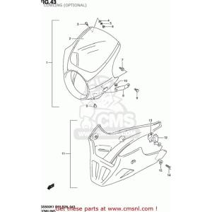 CMS シーエムエス COWLING ASSY，UPR(BLACK) GS500 2001 (K1) USA (E03) 2002 (K2) SUZUKI スズキ ビキニカウル カウル関連 外装