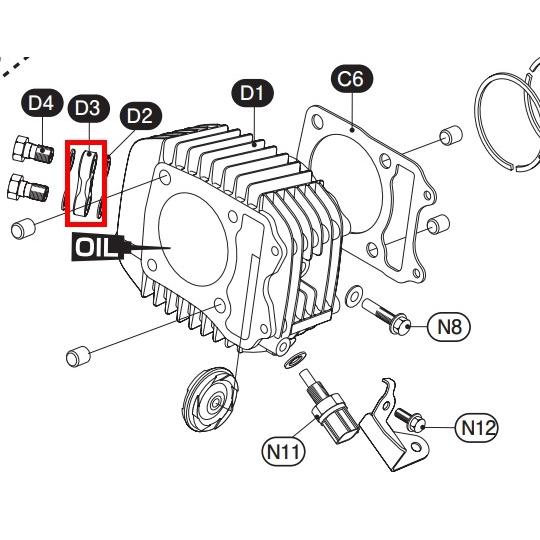 KITACO キタコ 【オプションパーツ】オイルギャラリー グロム HONDA ホンダ その他ボアア...