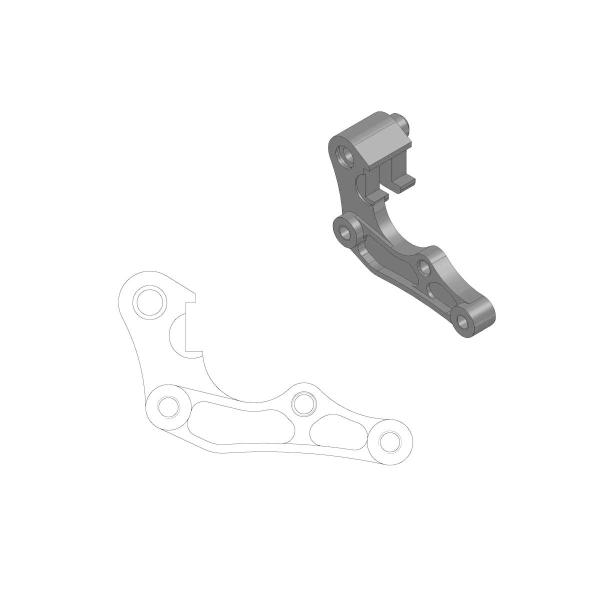 MOTOMASTER モトマスター 260mm フロントブレーキディスク用キャリパーサポート CR ...