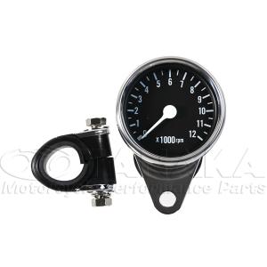 パフォーマンス 8000RPM ブラックミニ タコメーター 4/ 6/ 8気筒