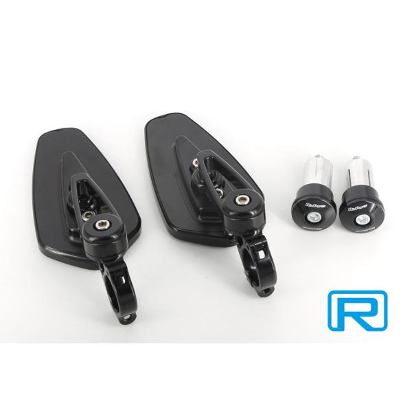 Rin Parts リンパーツ CNC トライアングル バーエンドミラー 汎用 ハンドル