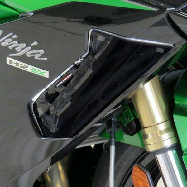 POWERBRONZE ヘッドライトレンズシールド カラー：スモーク ニンジャ H2 SX KAWA...