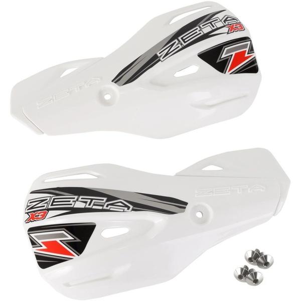 ZETA RACING ジータ レーシング X3プロテクター カラー：ホワイト ハンドガード・ナック...