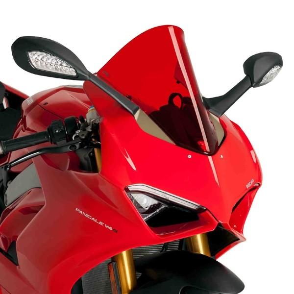 Puig プーチ レーシングスクリーン カラー：レッド PANIGALE V4 S V2 DUCAT...