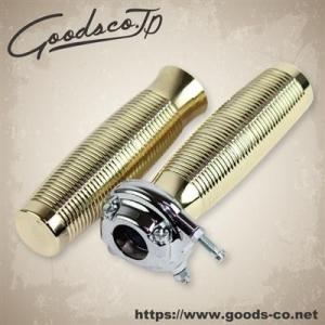 GOODS グッズ AMAL364タイプ スロットルホルダー＆真鍮グリップセット カラー：クローム