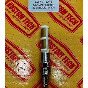 部品屋K&amp;W 【KUSTOM TECH(カスタムテック)製】3/8”NPT ペットコック 燃料コック...