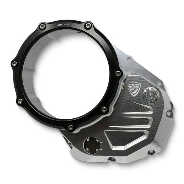 CNC Racing シーエヌシーレーシング クリアクラッチカバー バイカラー カラー：シルバー／ブ...