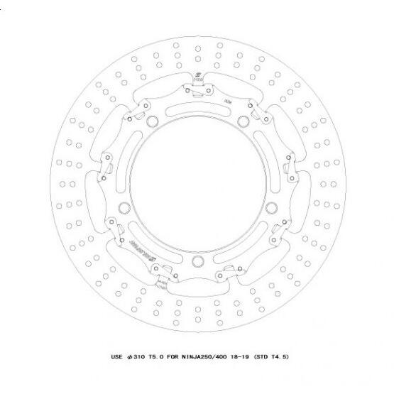 GALE SPEED ゲイルスピード クロスロックディスクローター(フロント) NINJA250 N...